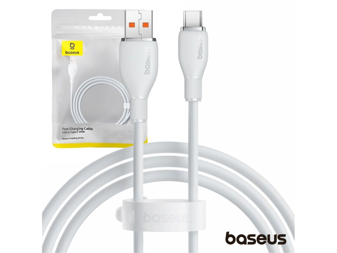 Cable USB-A macho a USB-C macho de 1,2 m y 100 W, marca Pudding Baseus