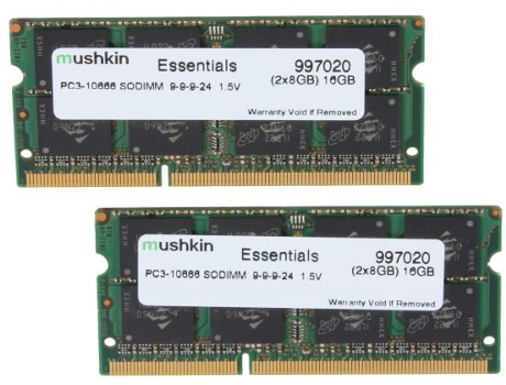 Memoria Ram Mushkin SO-DIMM 16GB DDR3 Essentials 2 x 8 GB 1333 MHz