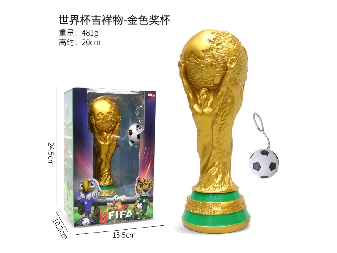 (trofeo De Oro (20 Cm)) Figura De Trofeo De Mascota De La Copa Mundial De La Fifa Estados Unidos-méxico 2026