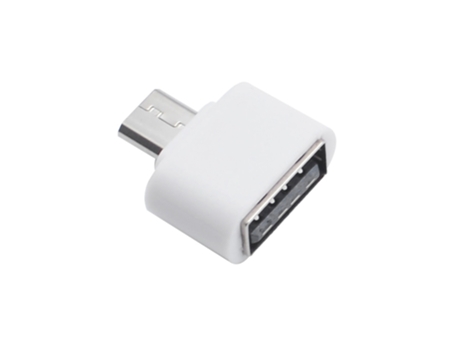 Adaptador OTG Micro USB para USB (Blanco)