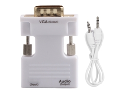 Convertidor Hdmi A Vga Con Audio, Adaptador Hd 1080p Para Pc, Portátil Y Tv Con Cable De 3,5 Mm