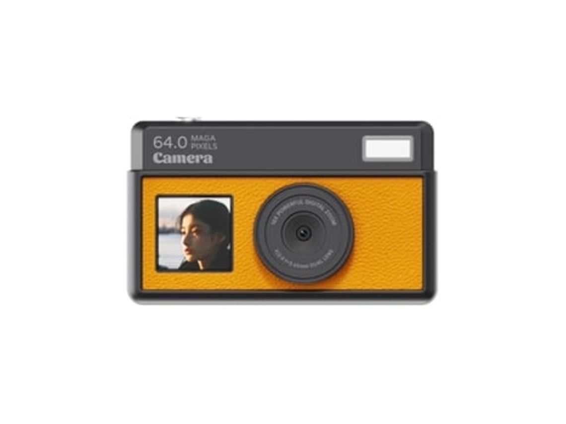 Cámara digital Digitallab 4K HD con zoom de 18x y pantalla de 2,8 pulgadas (naranja)