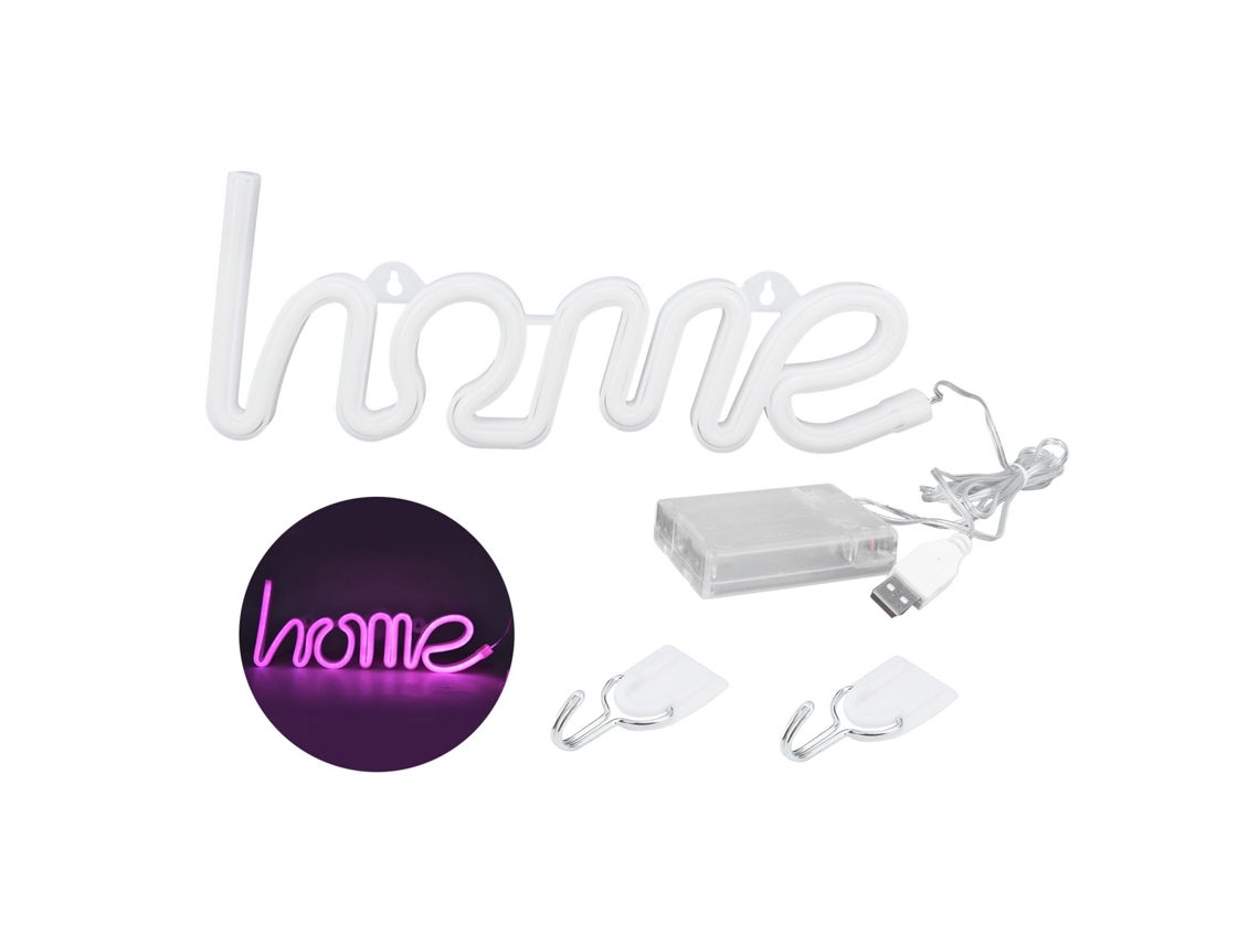 2026-luz De Neon Home Con Cable Usb/batería Lámpara Colgante De Pared Para Decoración Festiva Rosa