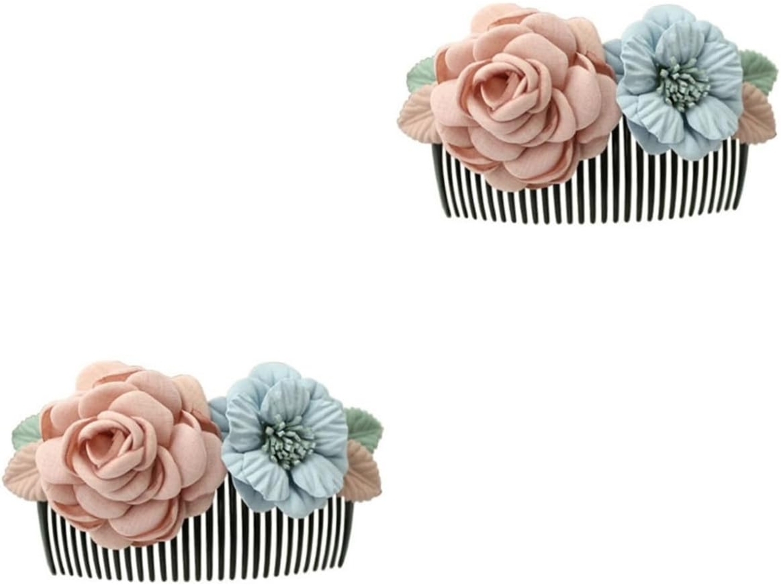 Juego De 2 Peinetas Decorativas Para El Cabello, Accesorio Elegante Para Ocasiones Especiales Y Diseño