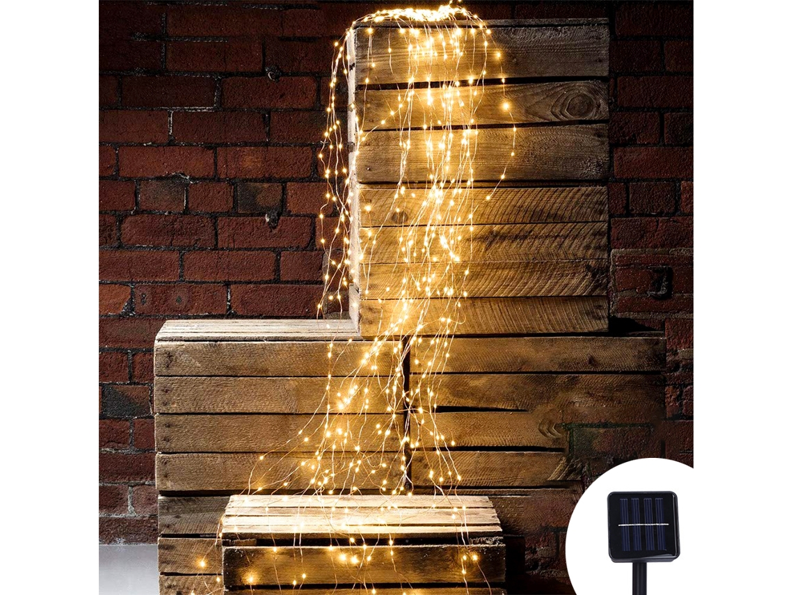 Yncm2026-luces De Cascada Con Luces De Hadas Y Control Remoto Para Decoración Estrella