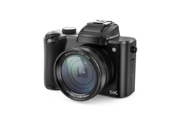 Cámara Digital 5k Para Fotografía, Cámara De Vlogging De 64 Mp Con Enfoque Automático Para Youtube Con Lentes Frontal Y Trasera (negra)