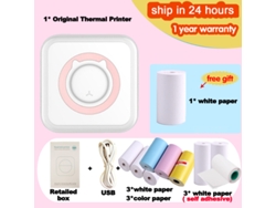 Mini Impressora Térmica Portátil Sem Fios Bluetooth 203Dpi Impressão Errada De Etiquetas De Fotografias Mini Wireless Thermal Pocket Printer GERTIZ