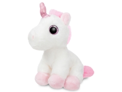 Peluche AURORA Unicornio blanco 18 cm