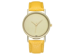 Reloj De Cuarzo Elegante Y Casual Unisex, Regalo De Moda (amarillo)
