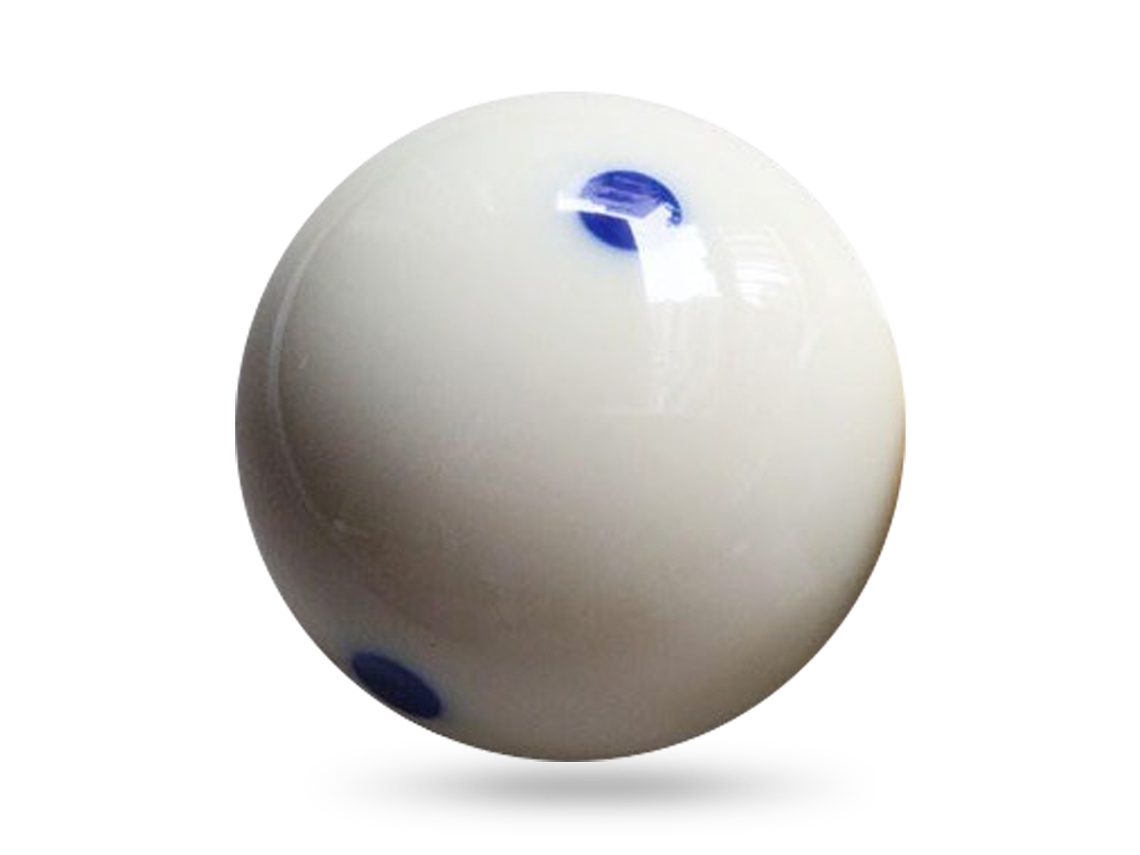 Bola De Billar De Entrenamiento Con 6 Puntos Azules, Tamaño Estándar 57,2 Mm, Resina Duradera.