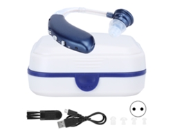 Auriculares Digitales Bluetooth Recargables, Amplificador De Sonido Nítido Con Enchufe De 100-240 V, Color Azul.