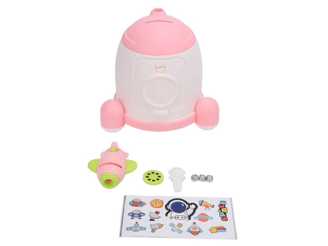 Dan26-caja De Ahorros Proyección Para Niños Diy Pegatinas Llave Educativa Electrónica Para Niños Niñas Rosa