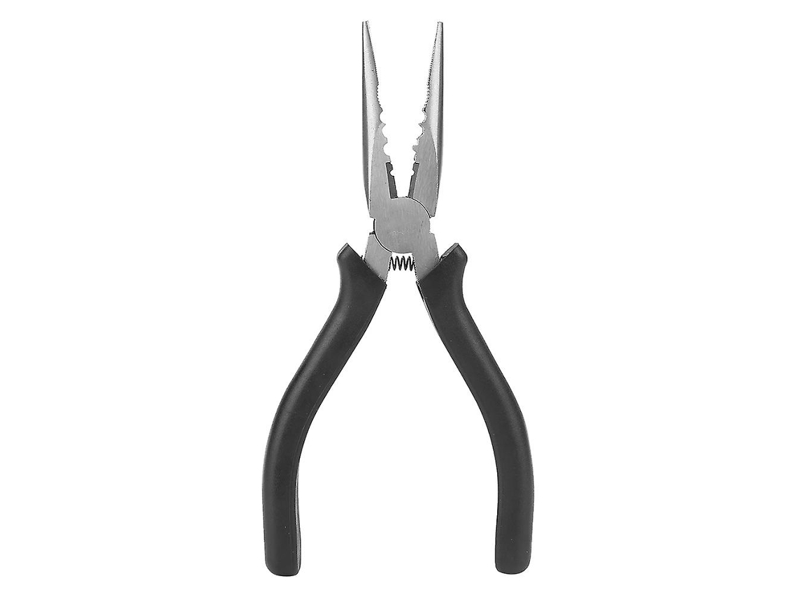 Alicates profesionales de 15 cm (6 pulgadas) con punta recta y larga para cortar cables y alambres.
