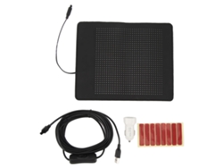 Veloriskku - Tela LED flexível 32x32 com controle por aplicativo, Bluetooth, deslizante, para publicidade, USB 5V, 230x187mm