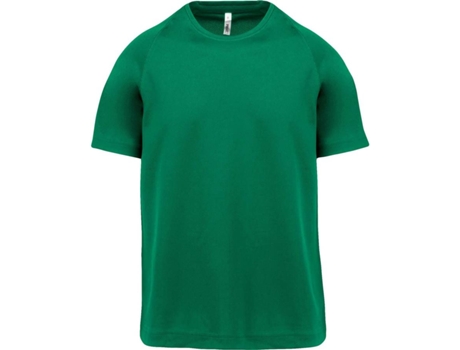 Camiseta de Niños para Deporte PROACT Multideportes Poliéster Verde (6/8 Años)