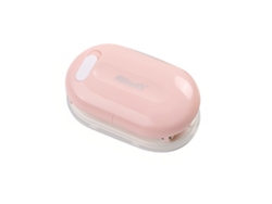 Perforadora portátil mini de 3 agujeros para cuadernos de hojas sueltas, capacidad para 5 hojas, 5,5 mm de diámetro, ABS y hierro, blanco/rosa/verde/amarillo | Sin marca