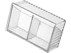 Almacenamiento Hisopos Almohadillas Algodón Pet Transparente Montada Pared Capacidad Encimera Oficina Caja