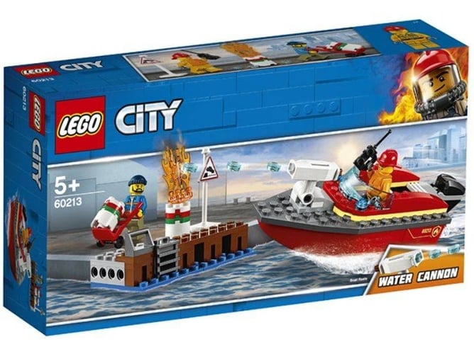 LEGO Llamas en el muelle city fire