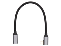 Cable De Extensión Tipo C De 90 Grados, 100 W Pd, 5 A, 4k, 10 Gbps, 25 Cm, Nailon, Gen 2