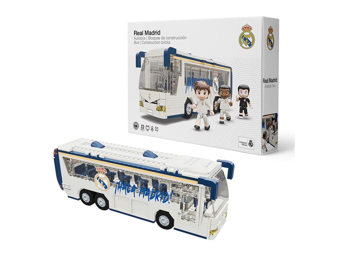 Conjunto de autobús REAL MADRID 488 piezas 28cm