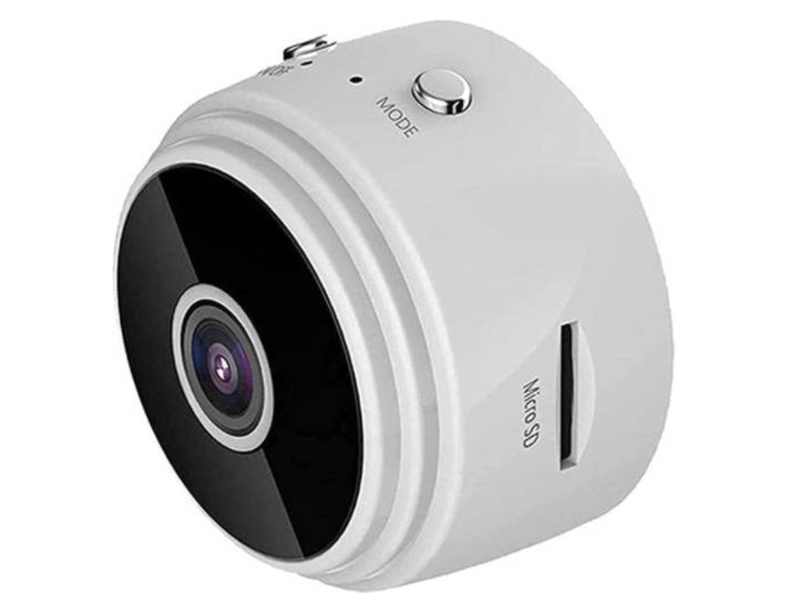 Mini cámara IP inalámbrica Bestvite A9 1080p HD con wifi y visión nocturna DVR (blanca)