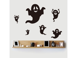 Calcomanías De Halloween Con Fantasmas, Murciélagos Y Arañas Para Puertas, Paredes Y Ventanas