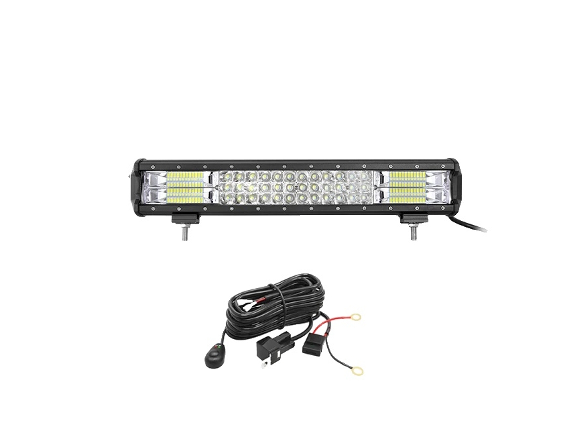 Barra de luces LED, luces todoterreno, luces de trabajo, 18 pulgadas, 252 W, con cable OEM