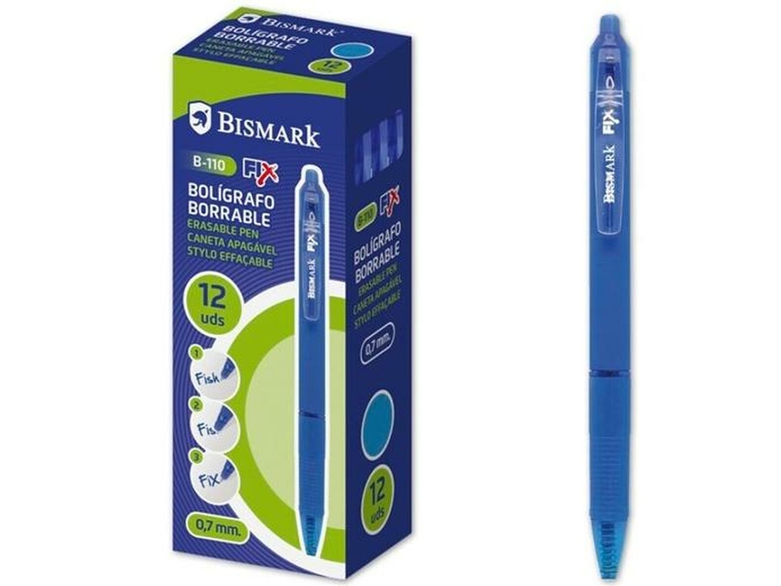 Set de Bolígrafos BISMARK B-110 Fix Azul 0,7 mm (12 Piezas)