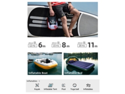 Waverite Bomba Aire 20 Psi Tabla Paddle Surf Eléctrica Alta Presión Inflar/desinflar Conector Coche 12v Cc