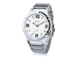 Reloj De Negocios Para Hombre, Resistente Al Agua, Con Correa De Aleación Y Cristal Templado (blanco Y Negro).
