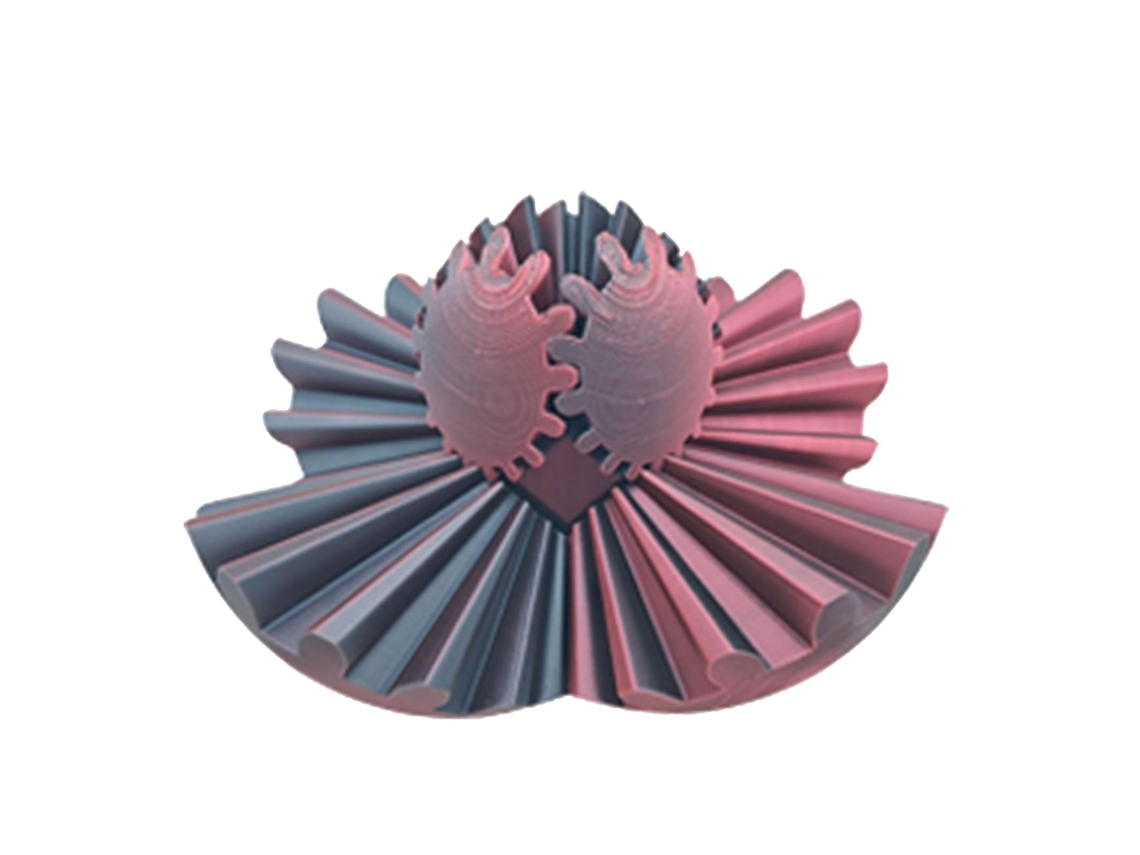 Bola Giratoria Portátil Impresa En 3d Para Aliviar El Estrés, Roja Y Negra, 7,1 Cm (2,8 Pulgadas)