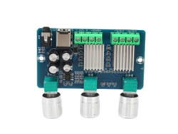 Placa De Amplificador De Potência Digital Dc 12v 2.1 Canais Estéreo Subwoofer