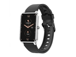 Reloj inteligente Yizhood con monitor de frecuencia cardíaca, podómetro y pantalla táctil HD grande (negro)