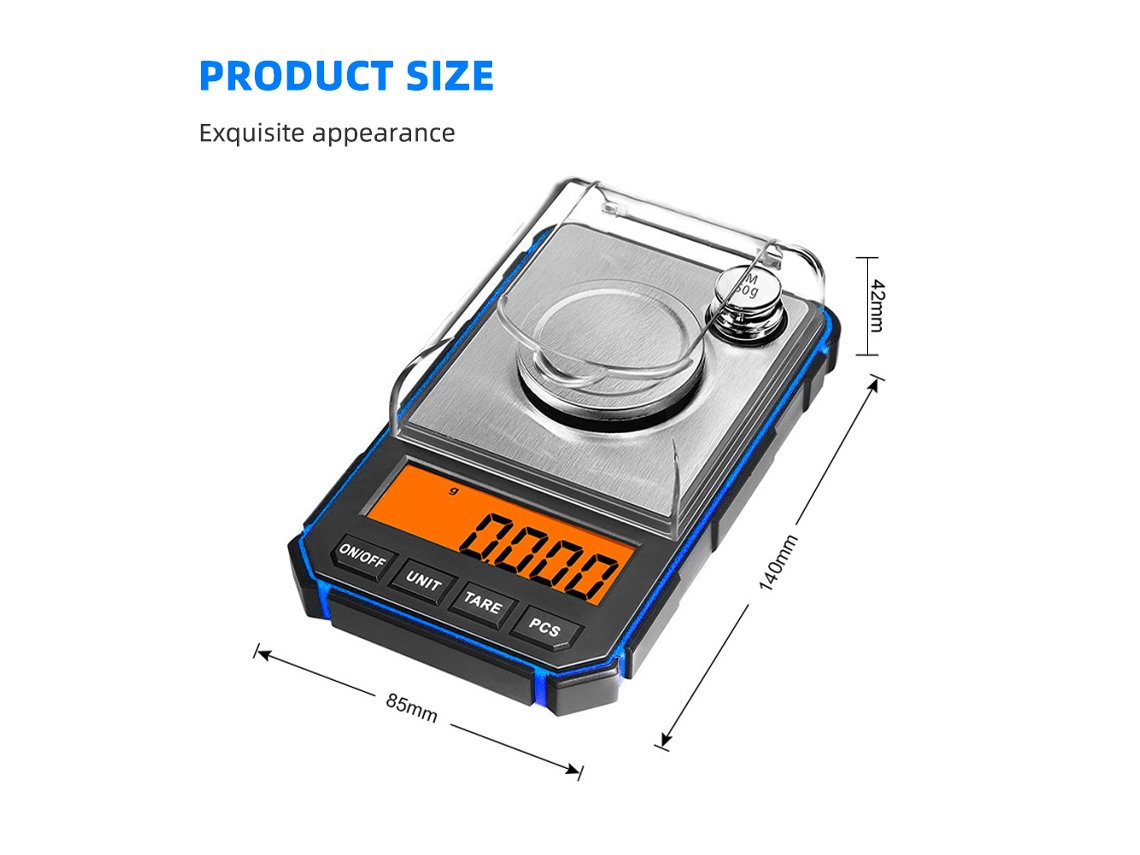 Balanza Digital De Precisión 50g 0.001g Para Joyería Laboratorio Mini Balanza Electrónica