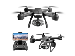 Dron V14 con cámara gran angular HD 1080P (3 baterías - Duración de la batería: 15 min - Negro)