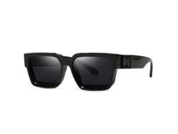 Gafas de sol rectangulares con diseño exclusivo de ciclismo y lentes de policarbonato degradado MDUG (negro sobre negro)