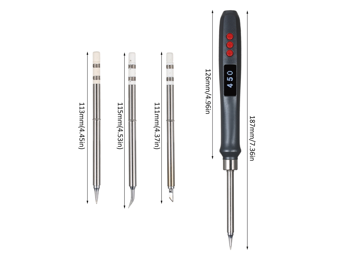 Estación De Soldadura Digital Ajustable De 72 W, Juego De Soldador Portátil T12p, Herramientas De Reparación Electrónica, Enchufe Estadounidense, 100-240 V.