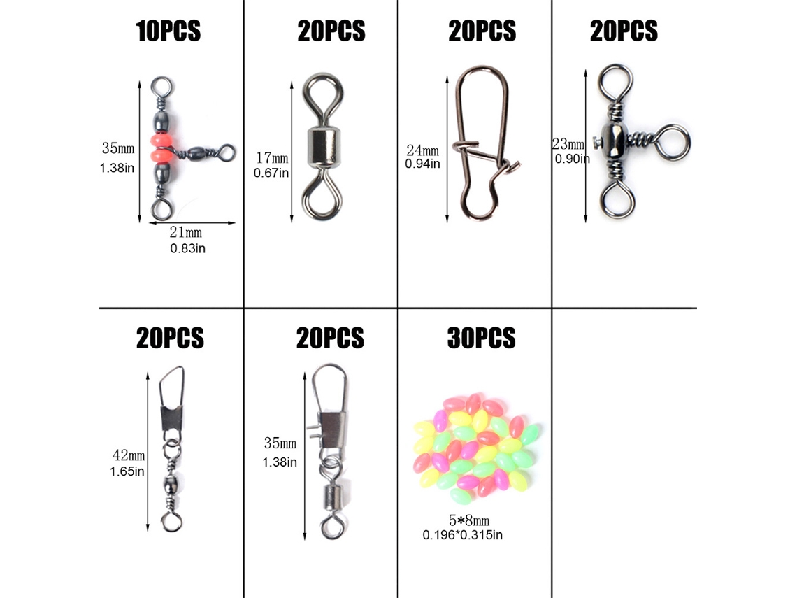 Juego De Accesorios De Pesca Con Alicates Y Extractor De Anzuelos, 140 Piezas Para Pesca En El Mar.