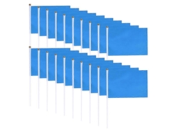 Omni-100 Banderas Cuadradas De Mano De Color Sólido Mini Banderas Para Fiestas Suministros De Celebración (azul)-fcy