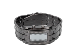 Reloj Led Binario Para Hombre, Resistente Al Agua Hasta 30 M, Diseño De Arco Convexo, Acero Inoxidable.