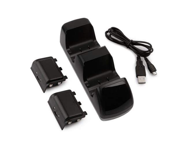 Soporte Cargador + Batería Xbox One Slim X REYTID Wireless Controller Docking & Charging Station w/ Batteries Negro