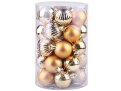 KOFIHETY Bolas de Navidad 34PCS Juego de Bolas de 4cm Adornos para Árbol de Navidad