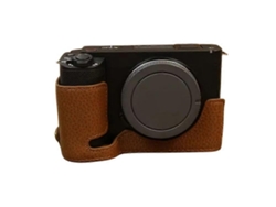 Estuche de piel de vaca auténtica para cámara Sony Zv E1 con ranura para batería Facpoet