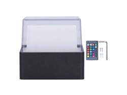 2026-luz De Pared Rgb Exterior Con Control Remoto 5w Led Aluminio Impermeable Ac85-265v Para Escaleras Y Baños