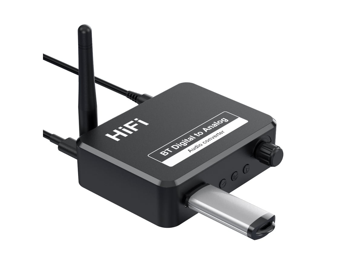 Dac Converte Spdif Ótico Para Descodificador Amplificador 3.5mm Aux Rca Bluetooth 5.0