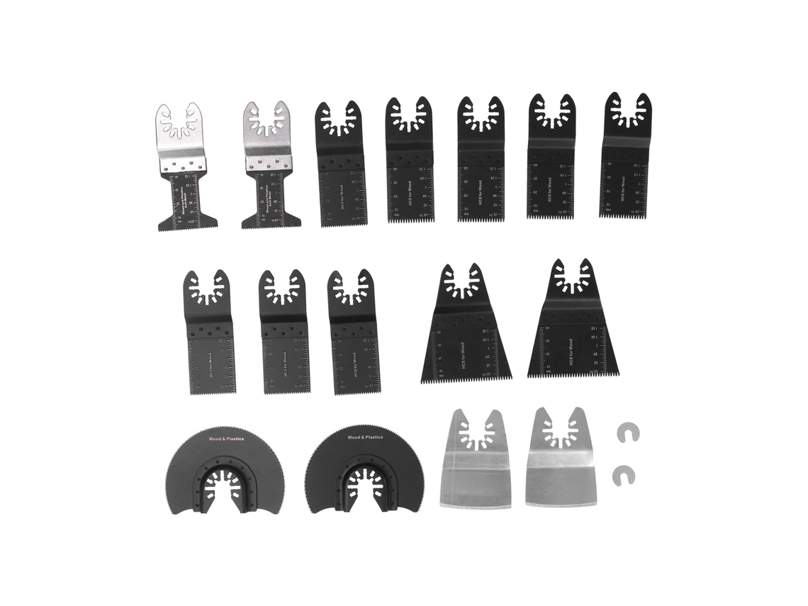 Kit De 18 Hojas De Sierra Oscilantes Universales Para Cortar Metal, Madera Y Plástico.