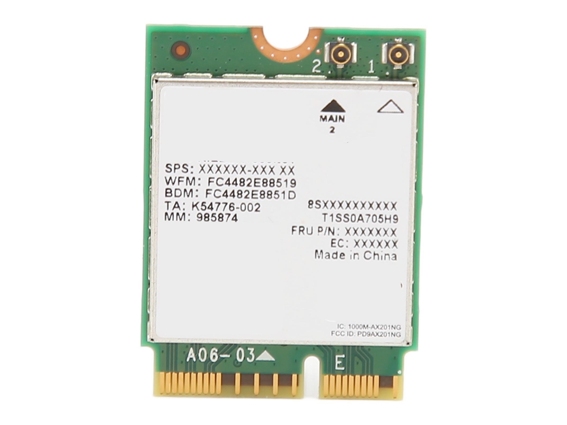Tarjeta De Red Inalámbrica Wifi 6 Ax201ngw De Doble Banda 2.4ghz 574mbps 5ghz 2400mbps Para Portátil