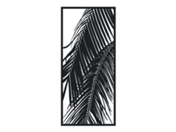 Panel Decorativo Palmera Negro Azabache Acero M