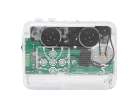 Reproductor de Casetes HURRISE Reproductor de Casetes con Auriculares Reproductor de Casetes Portátil Radio FM Sonido de Casete
