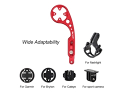 Soporte De Extensión Para Manillar Gub Para Ciclocomputador Garmin Bryton Cateye Con Soporte Para Linterna Y Cámara.